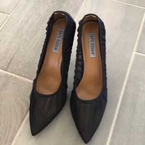 Black see through sexy heels